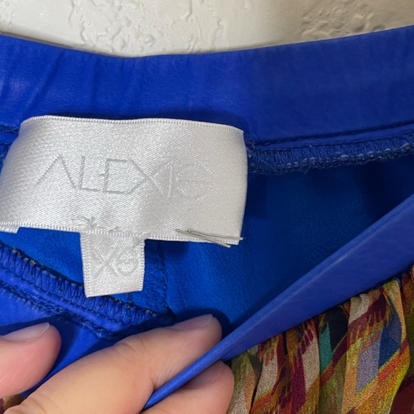 Alexis Maxi Sheer Skirt with Shorts Sz XS Silk Multicolor Leather Elastic Waist - Picture 7 of 10